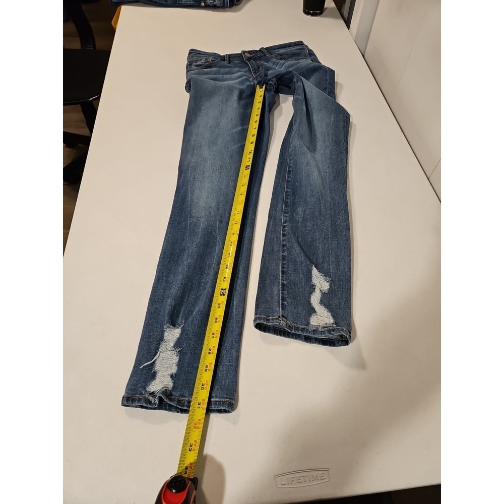 BKE Buckle Stella Slim Fit Low Rise Straight Jeans 27x29.5 Distressed Whisk(1409 - Picture 6 of 9
